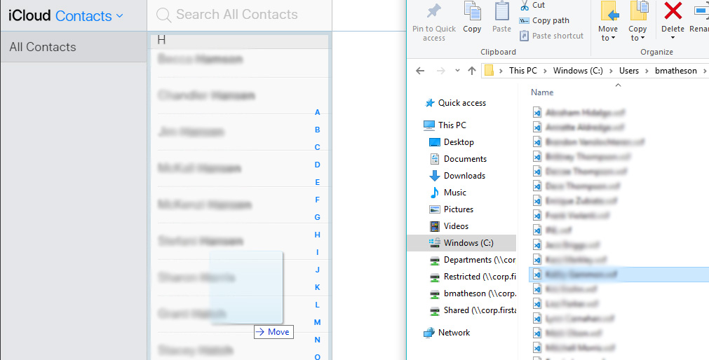 Import contacts